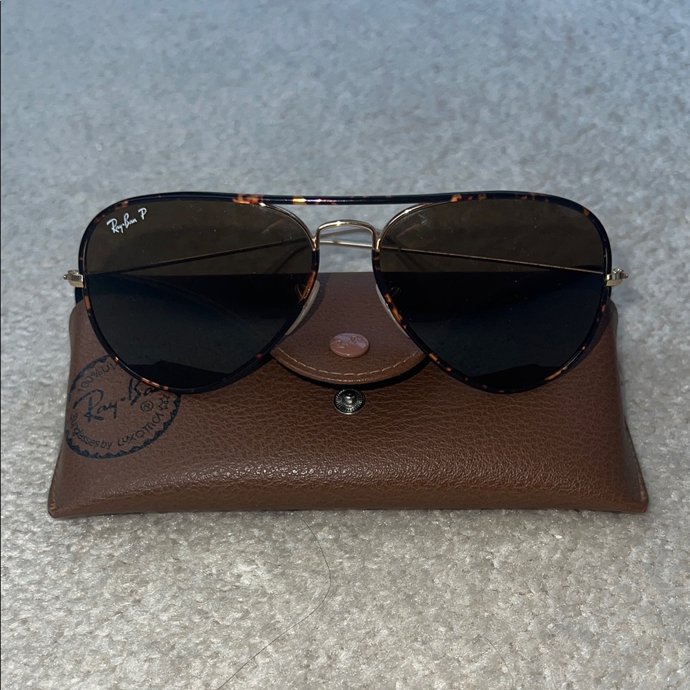 Ray Ban Tortoiseshell Aviators Polarized